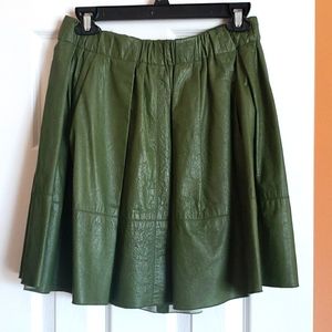 Marc Jacobs Leather pleated skirt